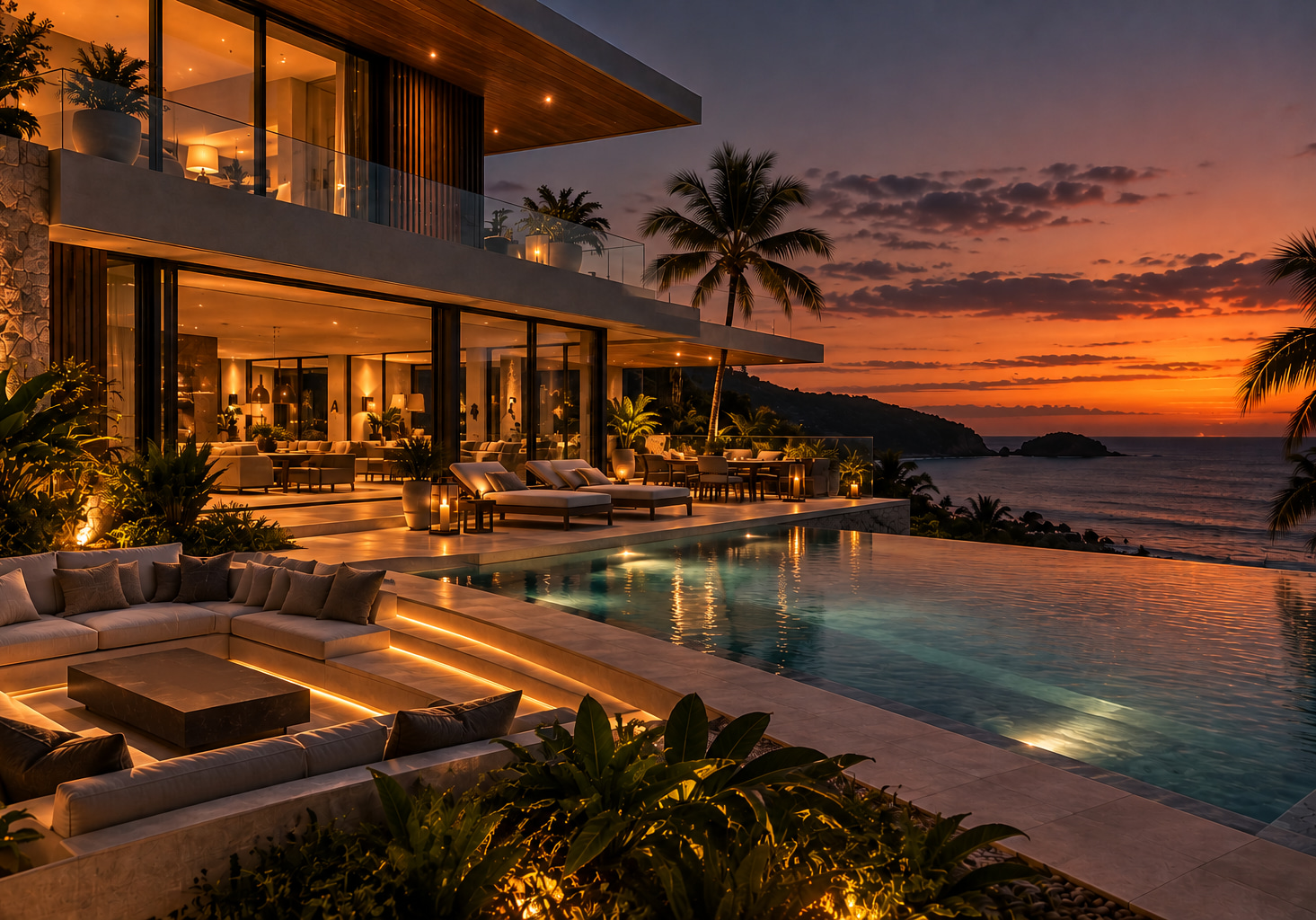 Hochwertige Strandimmobilie in Brasilien mit Infinity-Pool, moderner Architektur und weitem Meerblick.