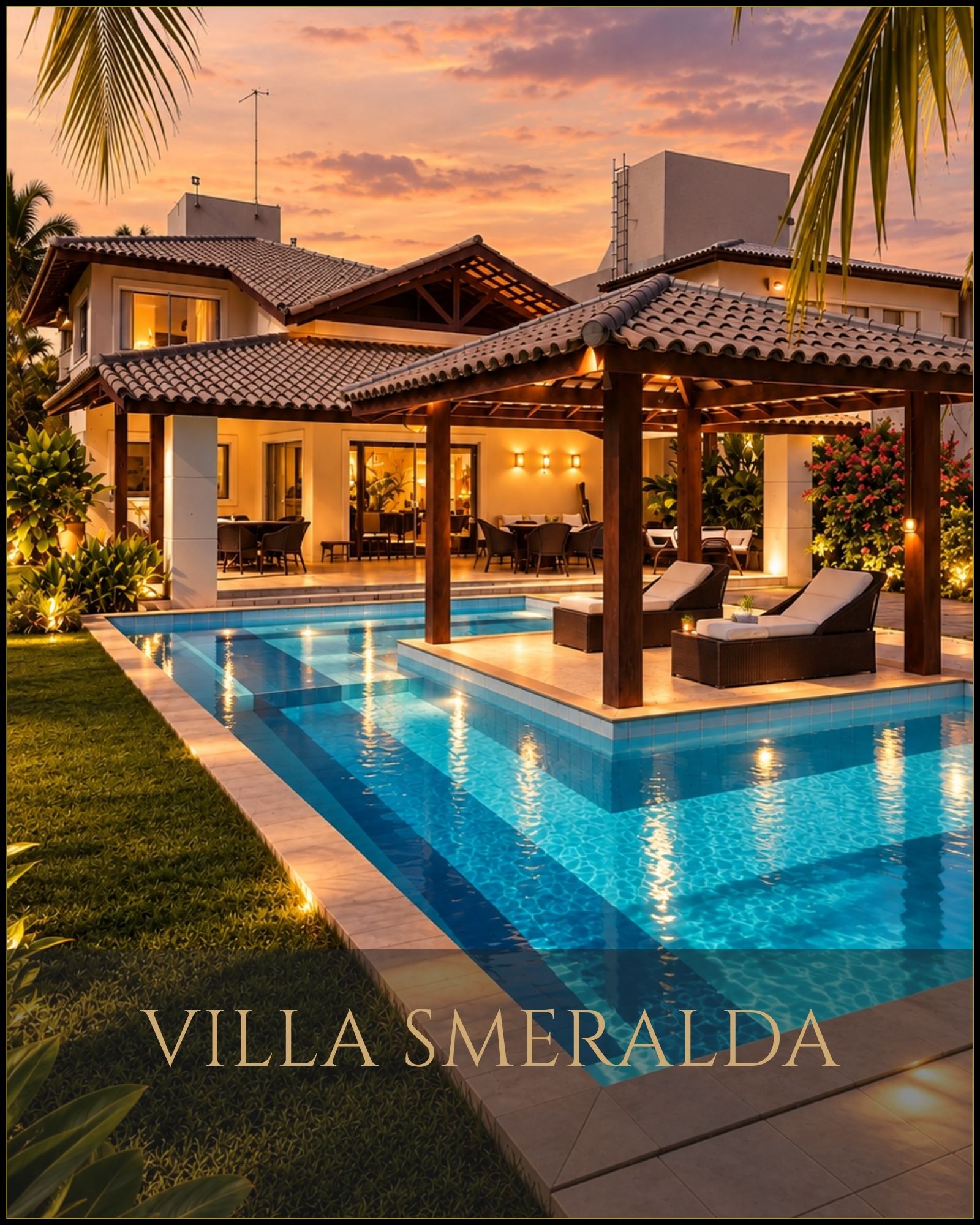 Villa Smeralda – high-end vacation property with a pool for sale on Brazil’s coast.