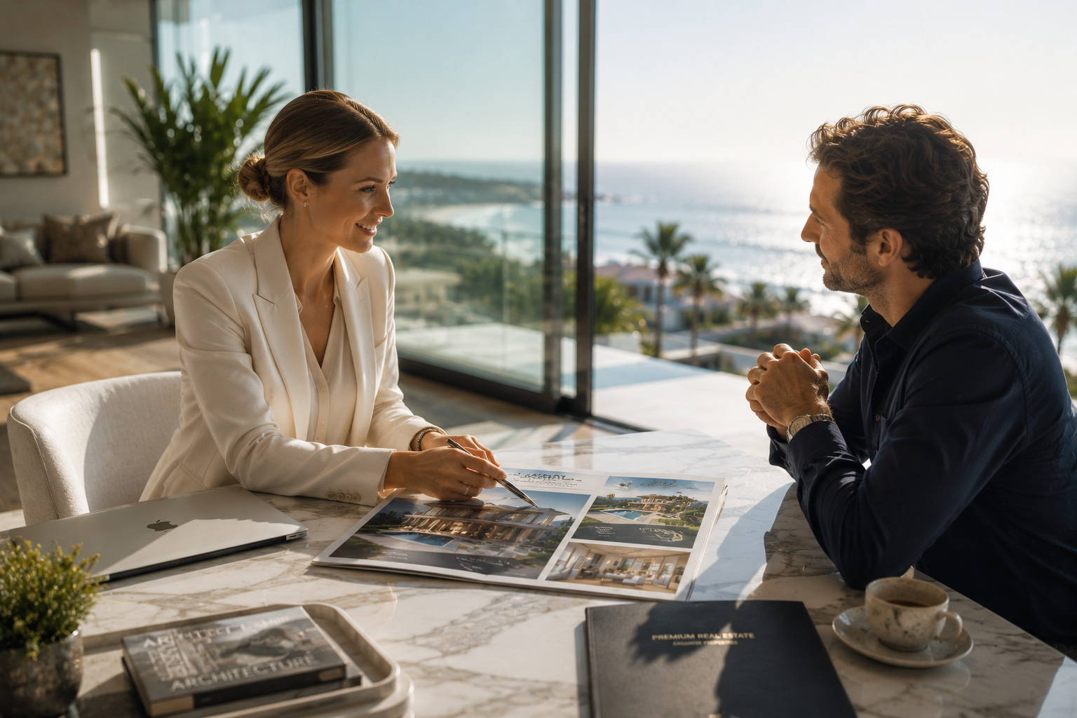Persönliche deutschsprachige Immobilienberatung mit Blick auf die Küste Brasiliens