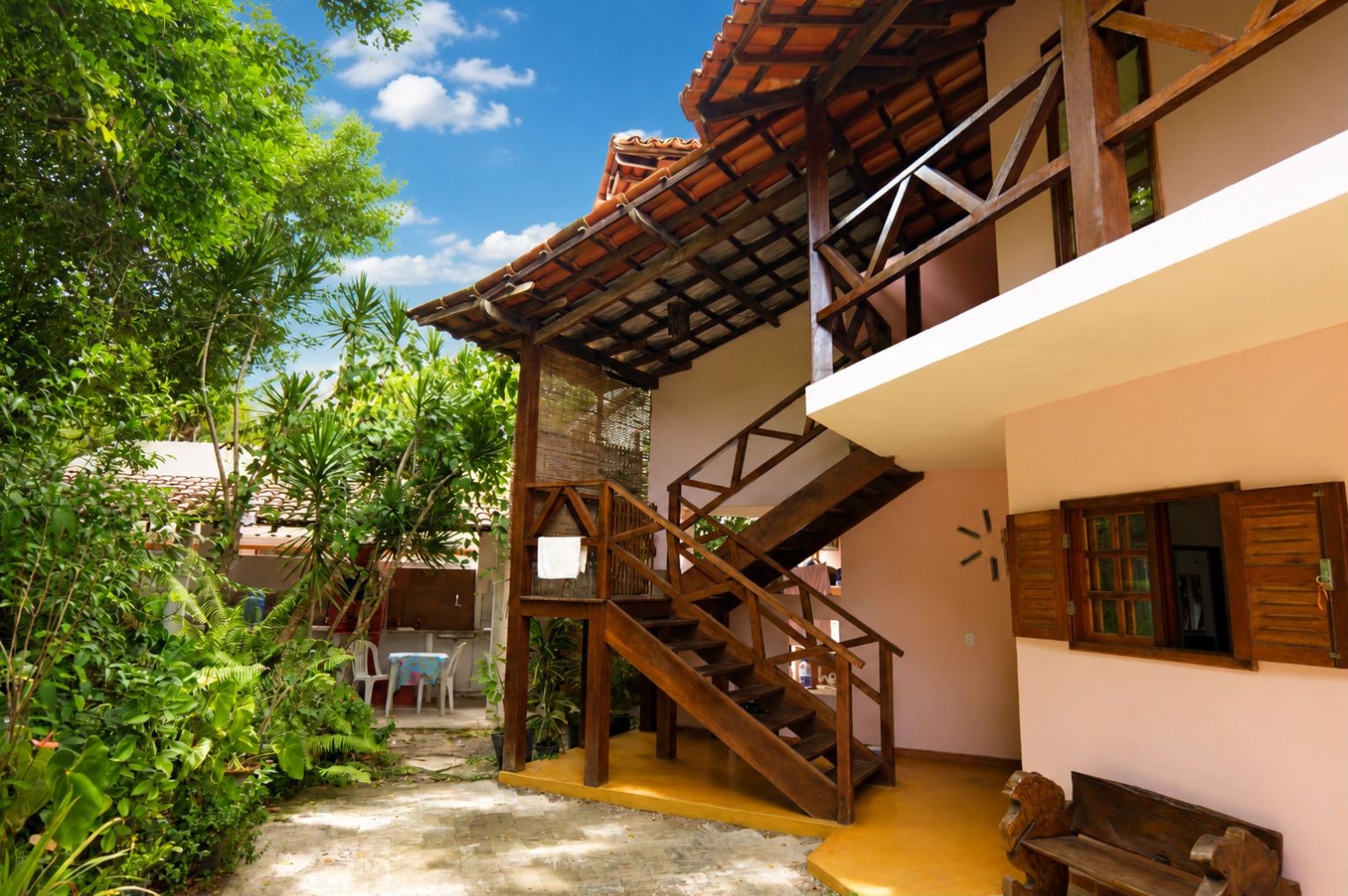 Side exterior view of the beach house
