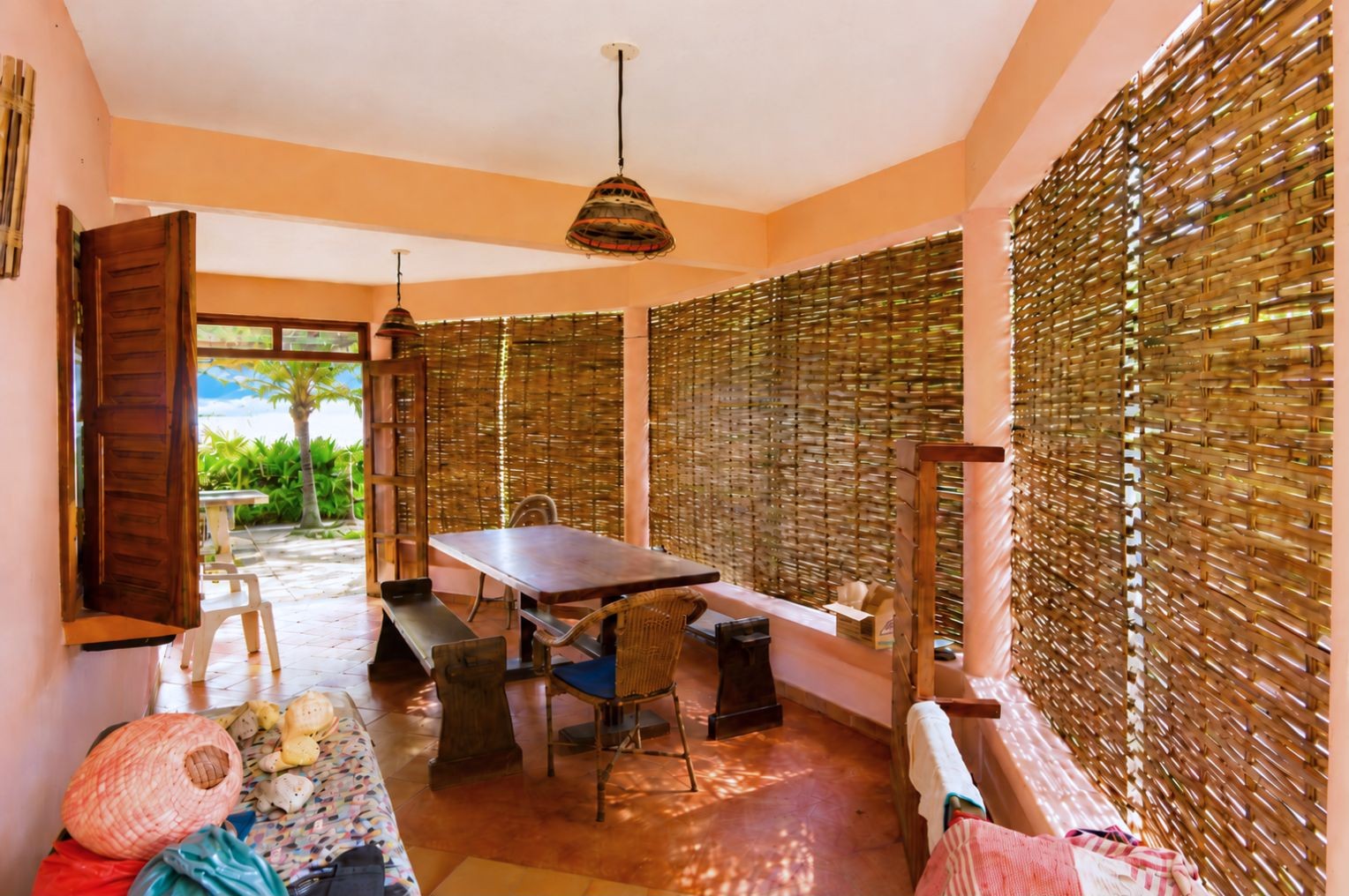 Open dining area on the veranda