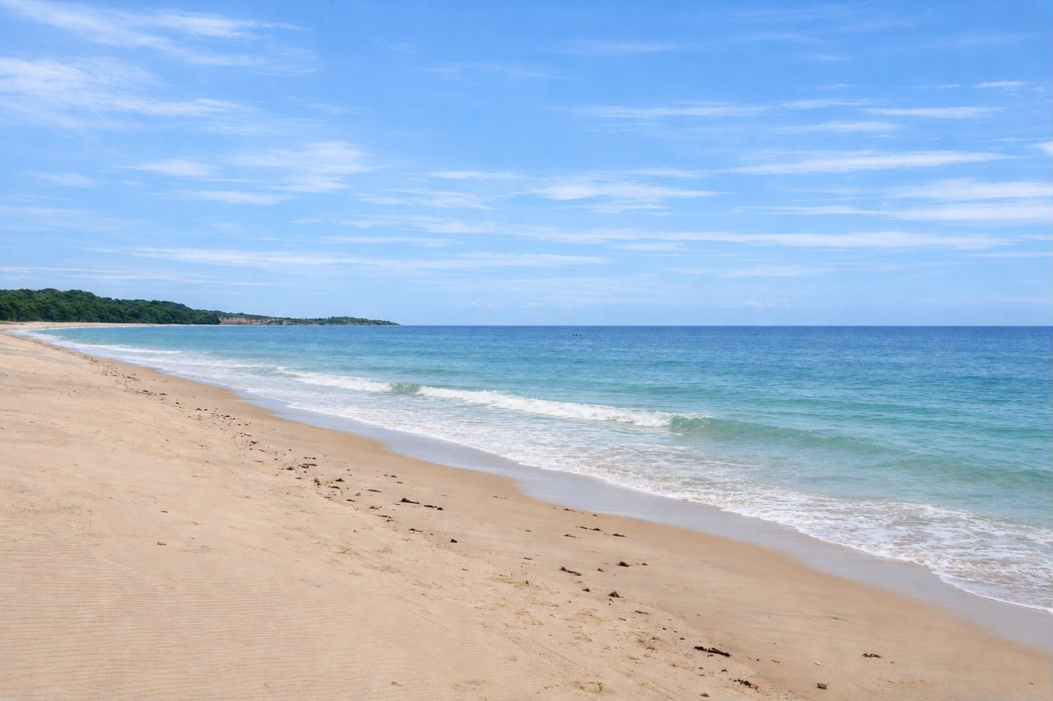 Expansive natural beach in Prado