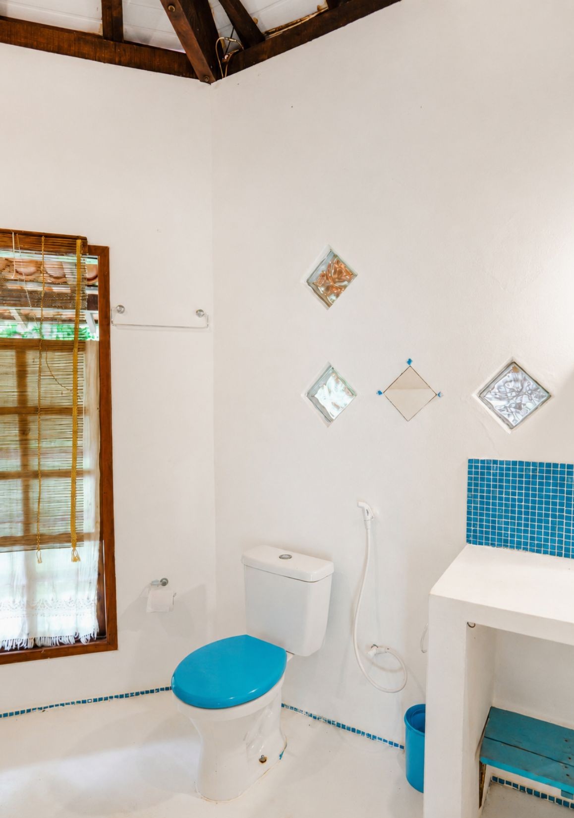 Bright bathroom in the beach house